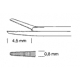 Pensa tip ALIGATOR, dreapta, 4.5 x 0.8 mm, satin
