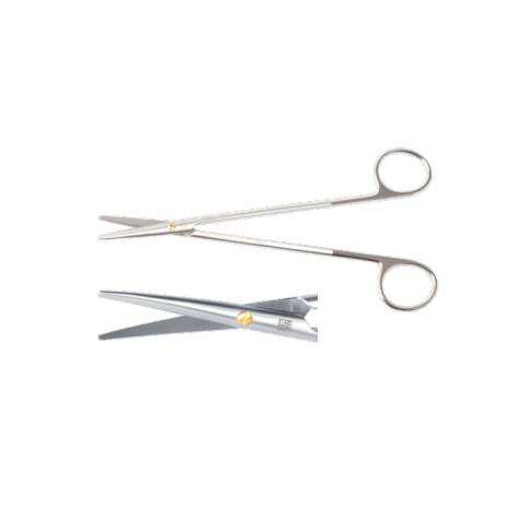 Foarfece Metzenbaum, Premium Line curbată, fină, tocită14,5 cm