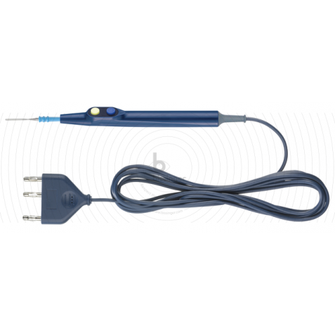 Creion monopolar cu 2 butoane, pentru electrozi cu teaca de 4mm, conexiune catre aparat cu 3 pini