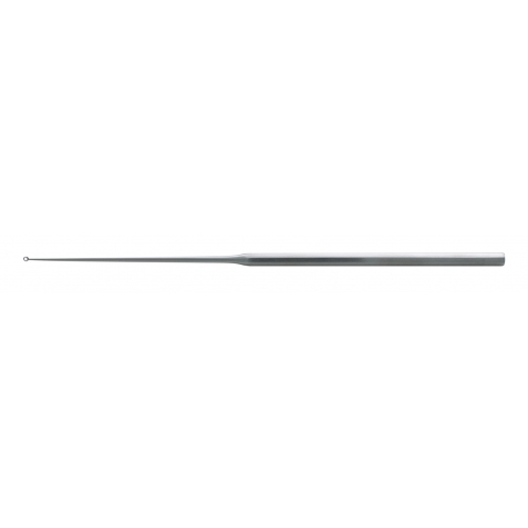 Chiureta pentru ureche Buck, boanta, usor curba, marimea 00, 1.5 mm, 16 cm