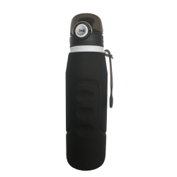 Sticla pliabila de 1L riva PURA Outdoor neagra cu filtru inlocuibil