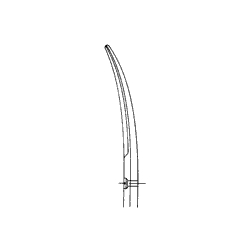 Foarfeca chirurgicala standard, curba, varf bont/bont, 15.5 cm