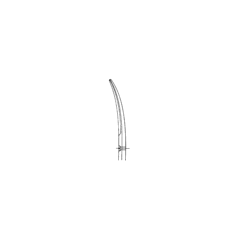 Foarfeca chirurgicala standard, curba, varf bont/bont, 15.5 cm