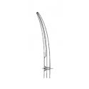 Foarfeca chirurgicala standard, curba, varf bont/bont, 15.5 cm