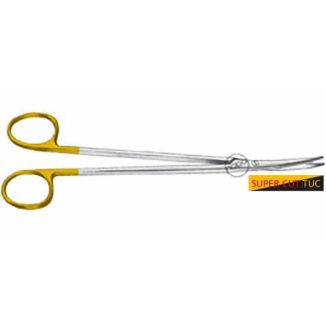 Foarfeca Metzenbaum curba, cu insertie de tungsten, varf bont/bont, 23.0 CM
